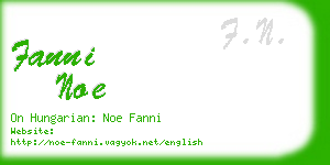 fanni noe business card